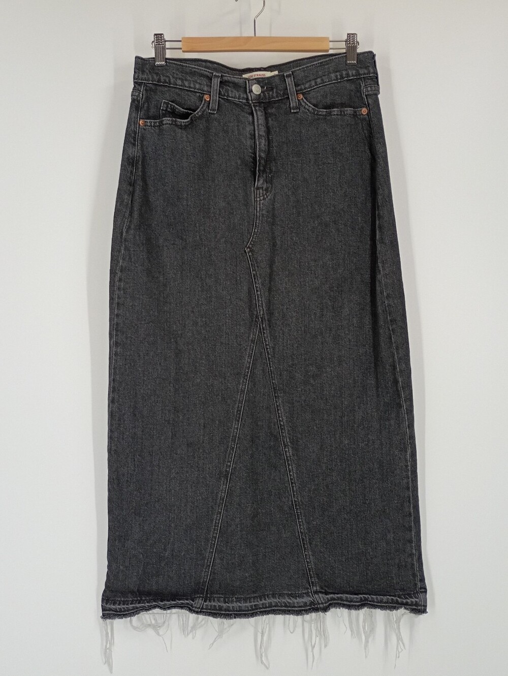 Levi's Denim Split Back Midi Skirt
